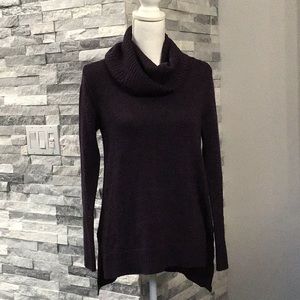 Tahari Purple Cowl Neck Sweater Size M
